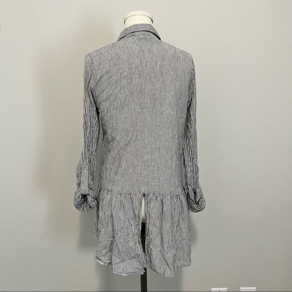 Anthropologie Sunday In Brooklyn Wiley Striped Button Down Cotton Blouse - Picture 8 of 11